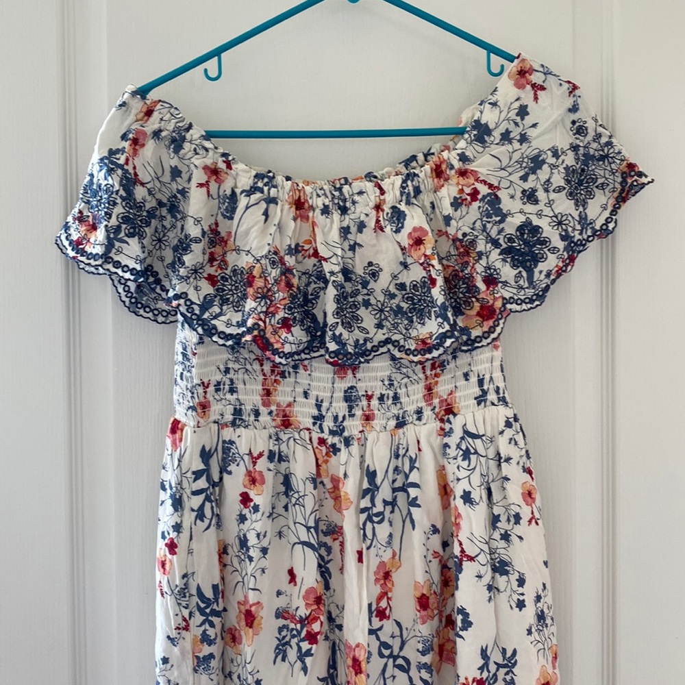 Off Shoulder Floral Dress